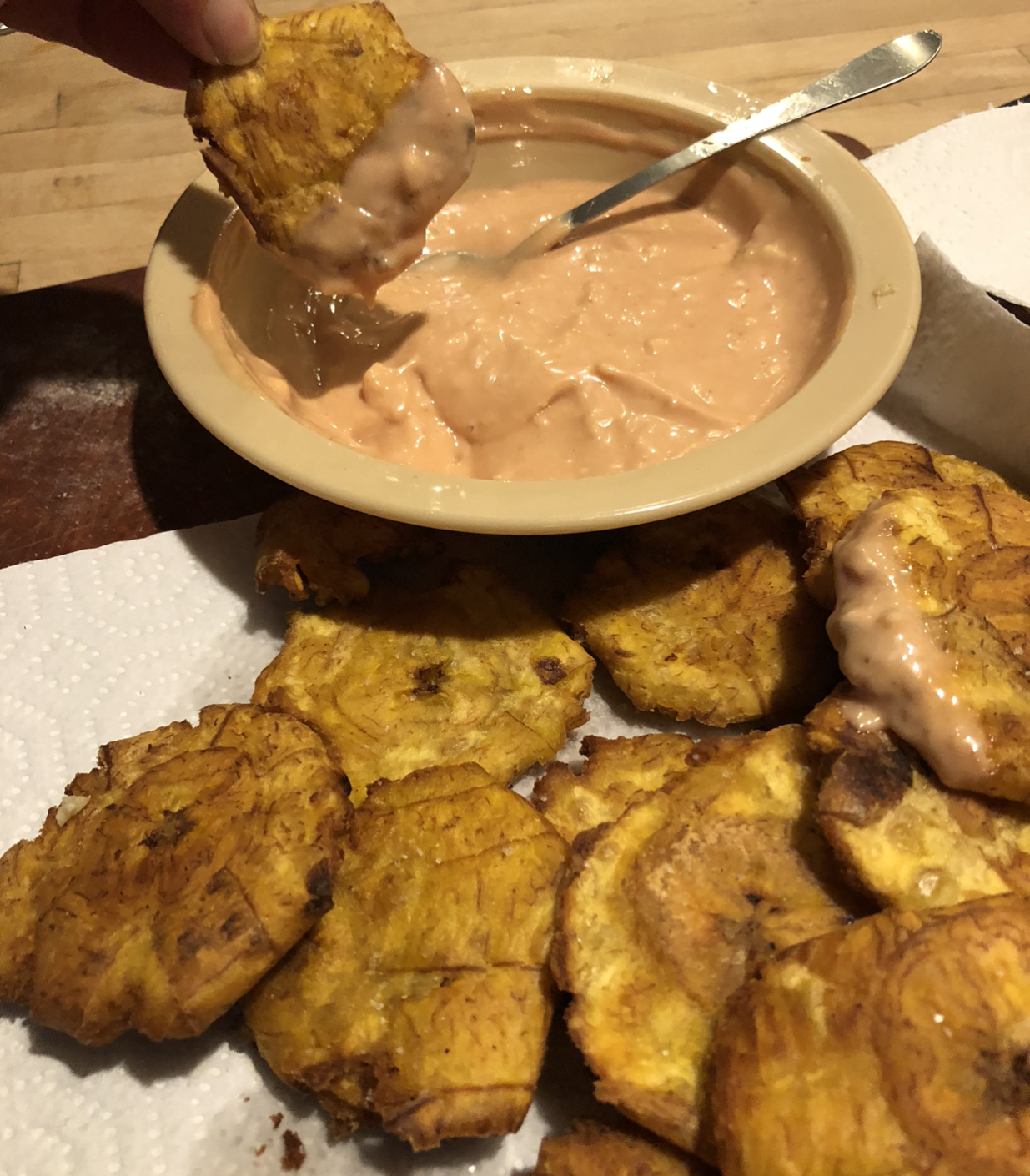 Tostones with MayoKetchup Dipping Sauce The Vashon Loop