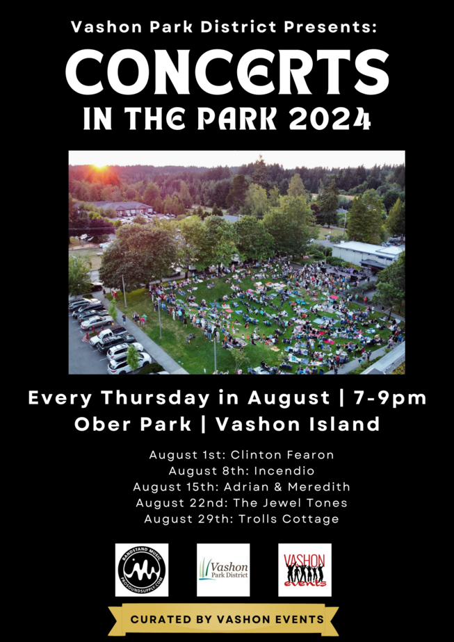 Vashon Concerts in the Park 2024!