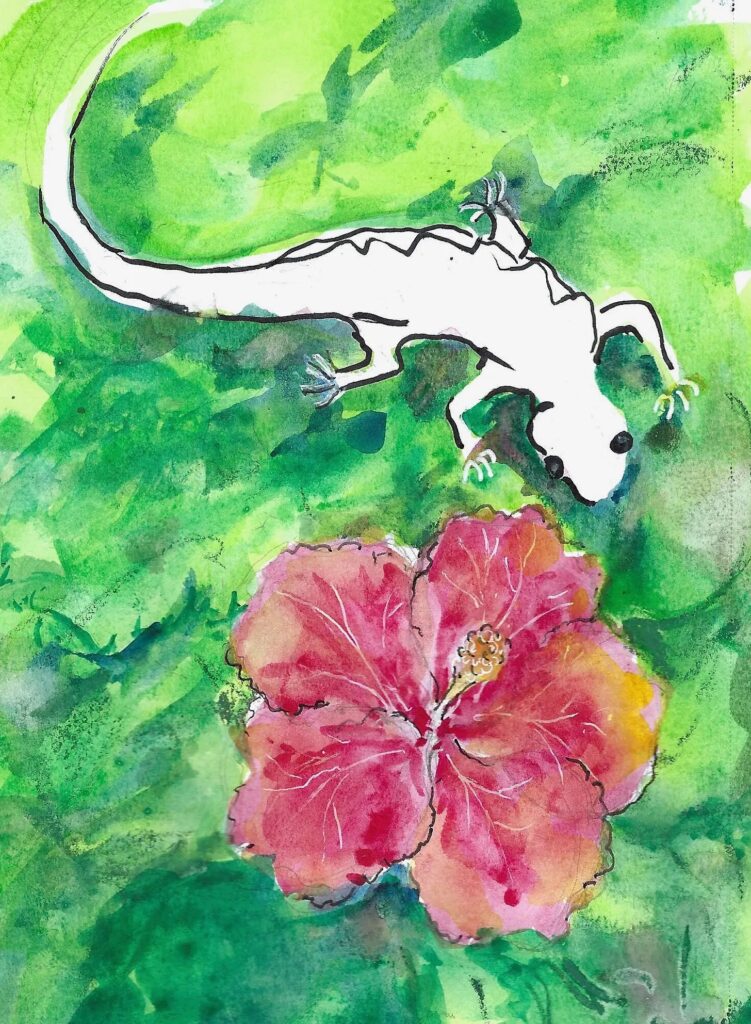 The White Lizard Bites
